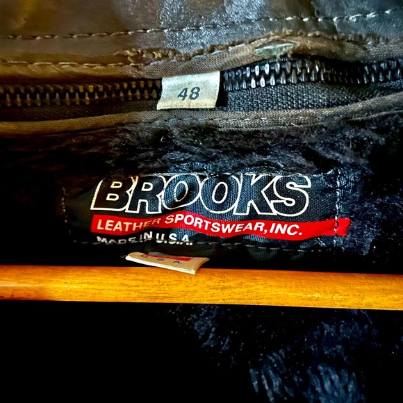 BROOKS LEATHER SPORTSWEAR BIKER JACKET - Picture 2 of 6